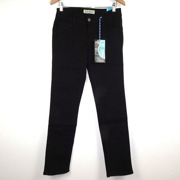 Paris Blues Jeans Junior's Size 9 Black Denim Low Rise Butt Lifting FLAWED - Picture 1 of 13